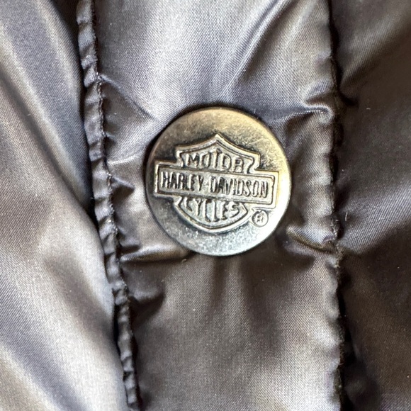 NWOT Original Harley-Davidson Black Quilted Duck Down Vest Unisex - Picture 4 of 11